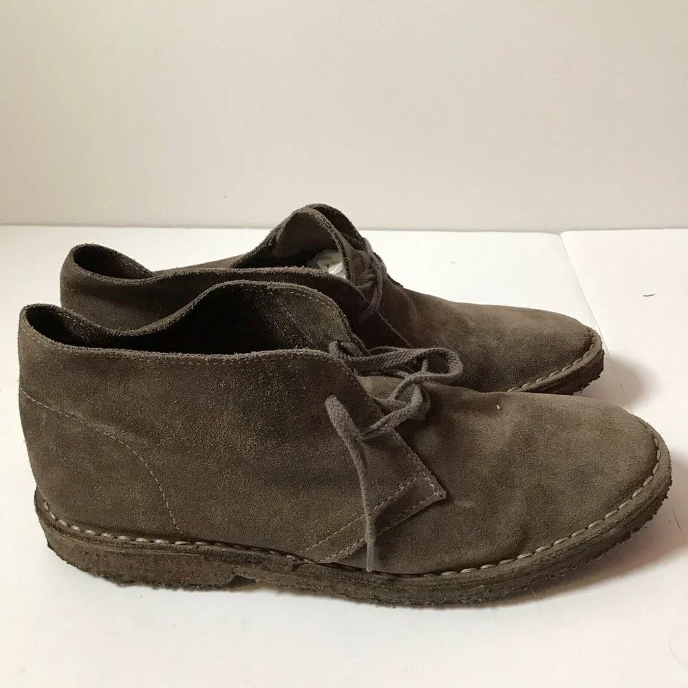 Mens Brown‎ Suede Chukka Desert Boots Lace Up Ankle Shoes Rubber Sole